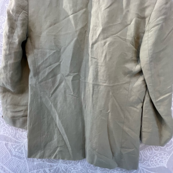 LANDS END LINEN BLEND BLAZER JACKET 10P 10 PETITE M/L SHORT QUALITY 477 - Picture 12 of 16